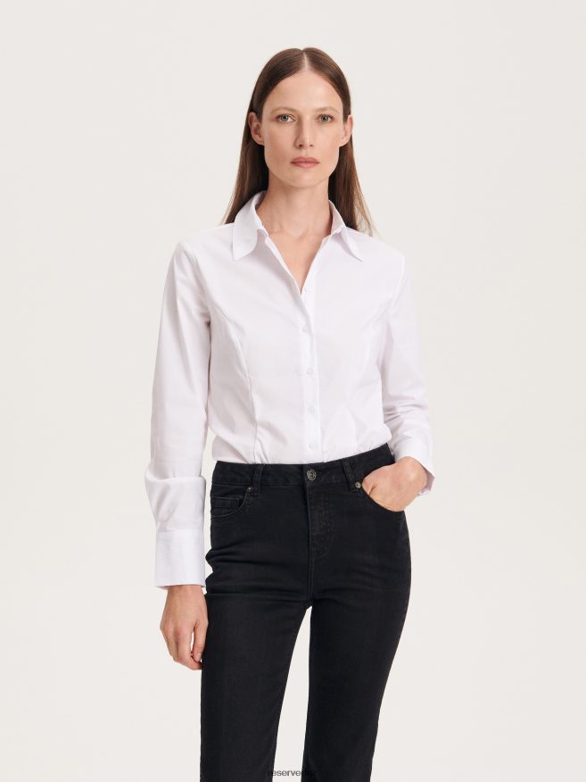 Reserved Women Cotton Shirt P6H08T189 Apparel White