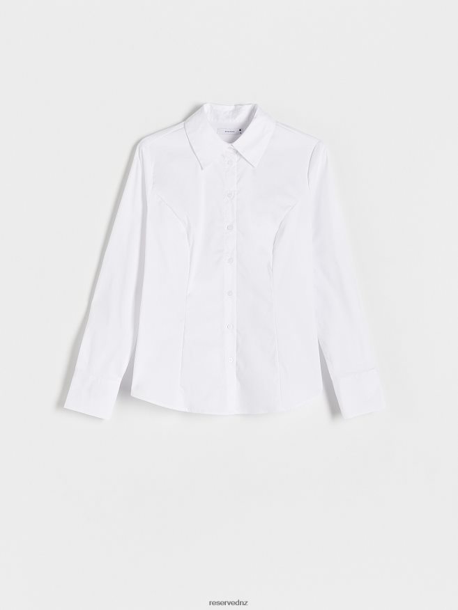 Reserved Women Cotton Shirt P6H08T189 Apparel White