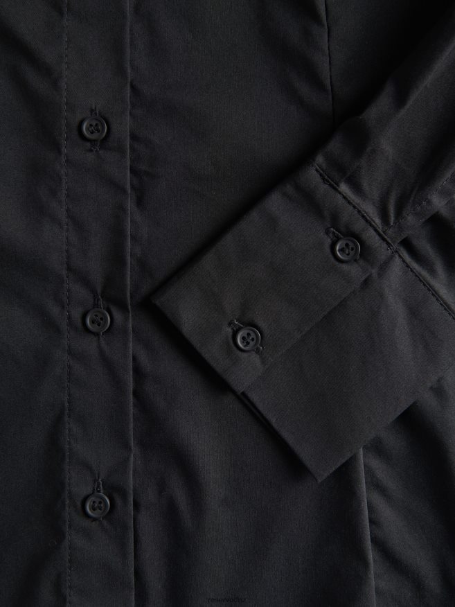 Reserved Women Cotton Shirt P6H08T216 Apparel Black