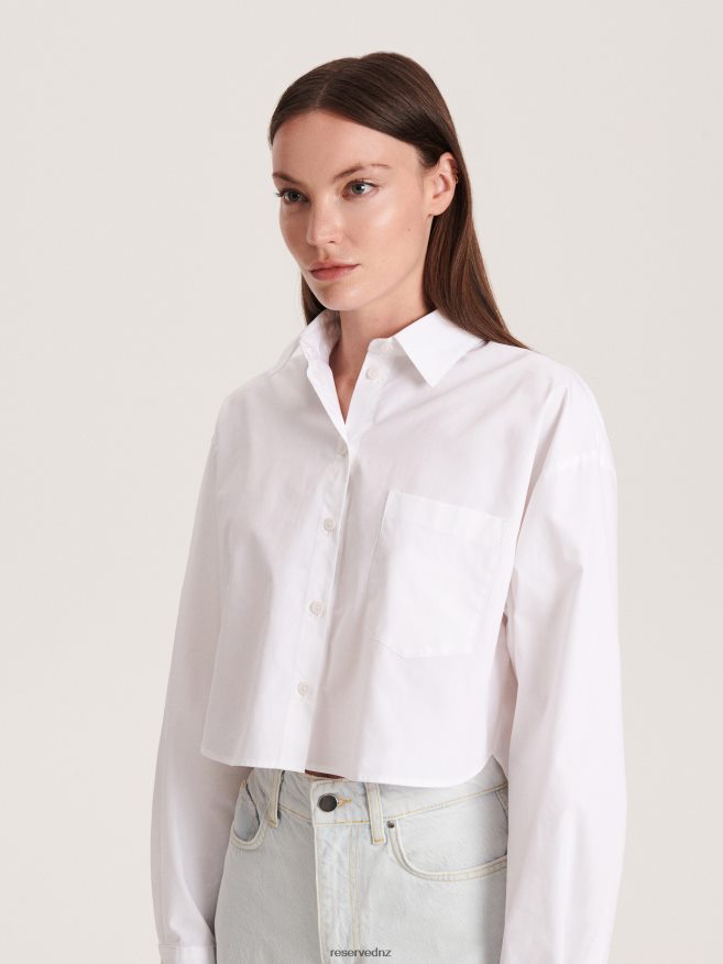 Reserved Women Cotton Shirt P6H08T303 Apparel White