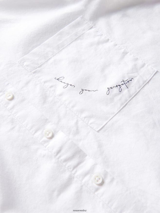 Reserved Women Cotton Shirt P6H08T311 Apparel Cream