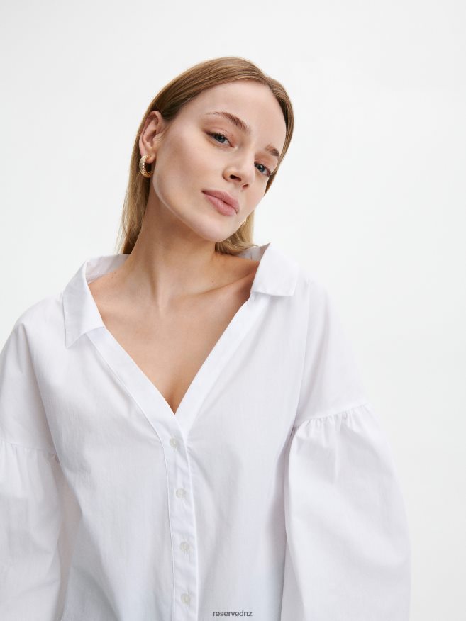 Reserved Women Cotton Shirt P6H08T325 Apparel White