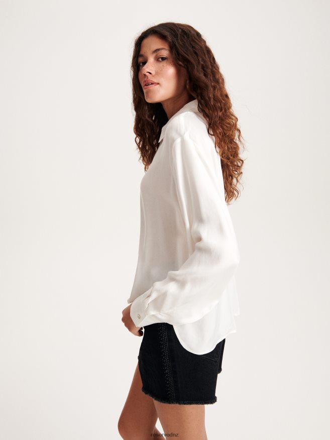 Reserved Women Cupro Rich Shirt P6H08T175 Apparel Cream