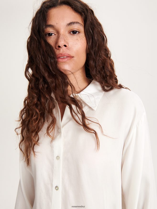 Reserved Women Cupro Rich Shirt P6H08T175 Apparel Cream
