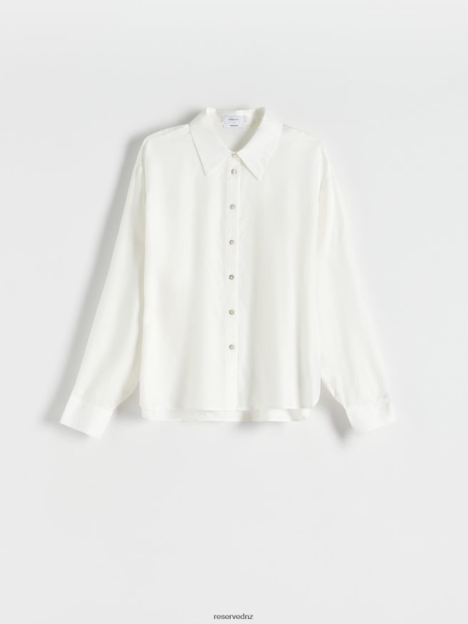 Reserved Women Cupro Rich Shirt P6H08T175 Apparel Cream