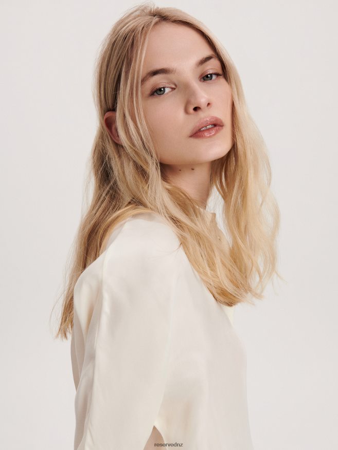 Reserved Women Cupro Rich Shirt P6H08T324 Apparel Cream