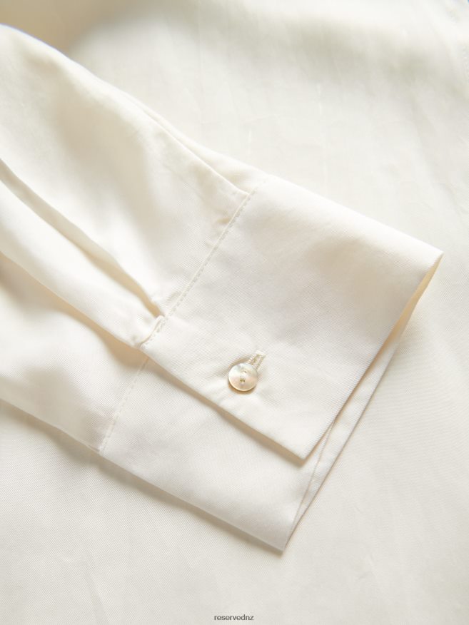 Reserved Women Cupro Rich Shirt P6H08T324 Apparel Cream