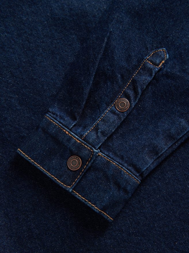 Reserved Women Denim Shirt P6H08T296 Apparel Navy