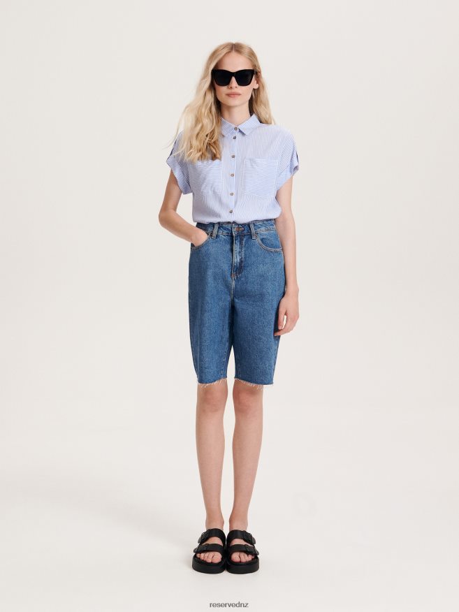 Reserved Women Ecovero Shirt P6H08T312 Apparel Light Blue