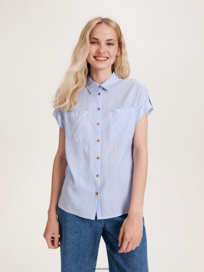 Reserved Women Ecovero Shirt P6H08T312 Apparel Light Blue