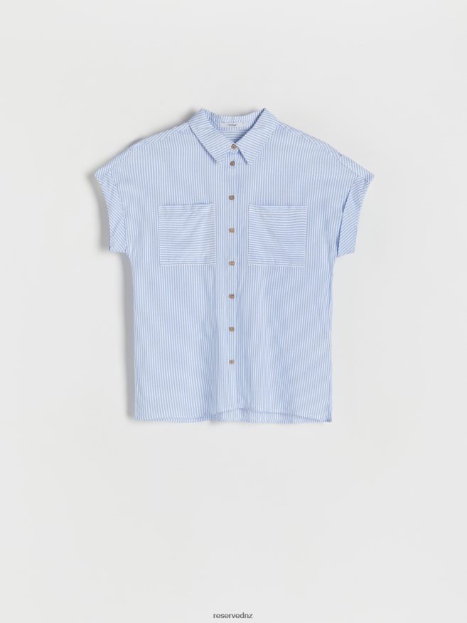 Reserved Women Ecovero Shirt P6H08T312 Apparel Light Blue
