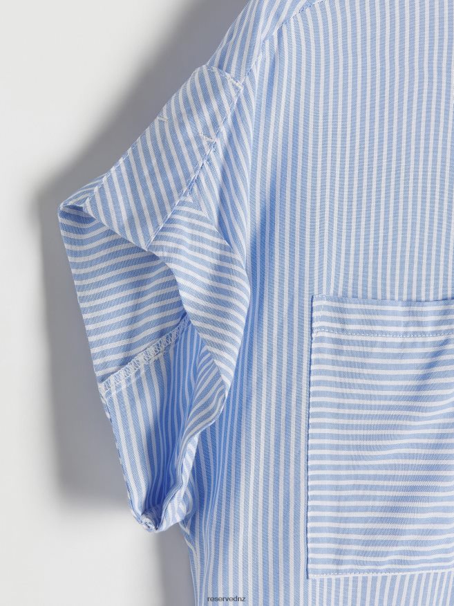 Reserved Women Ecovero Shirt P6H08T312 Apparel Light Blue