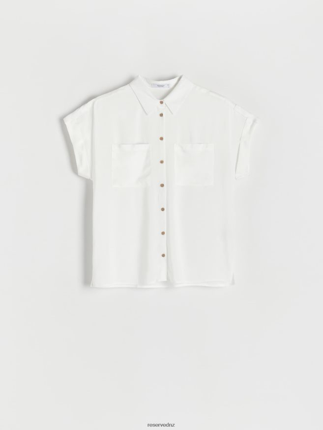 Reserved Women Ecovero Shirt P6H08T314 Apparel Cream