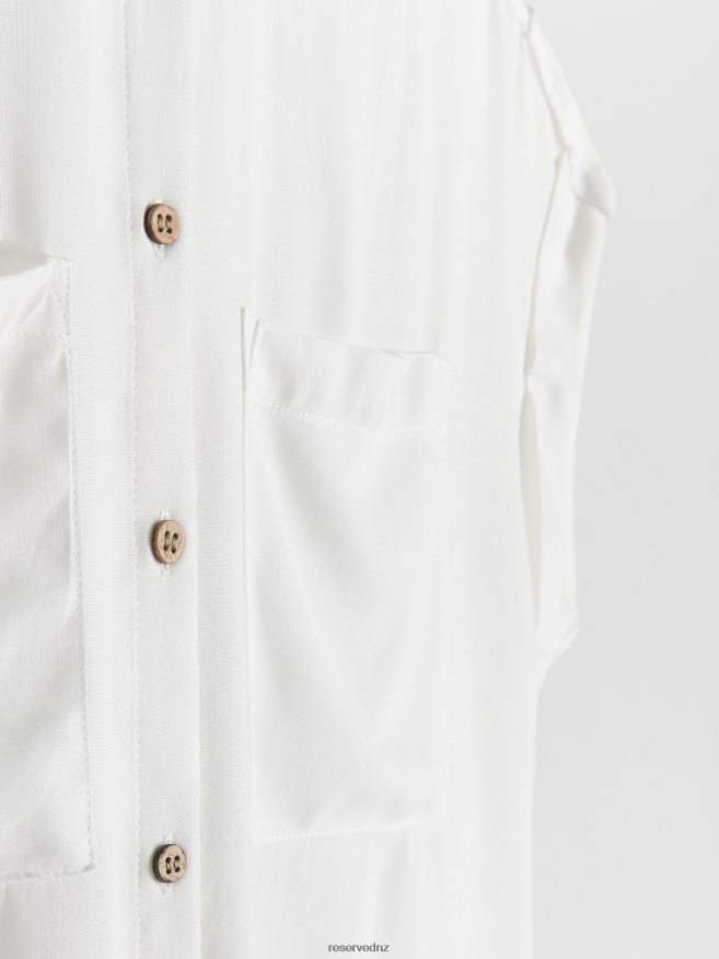 Reserved Women Ecovero Shirt P6H08T314 Apparel Cream