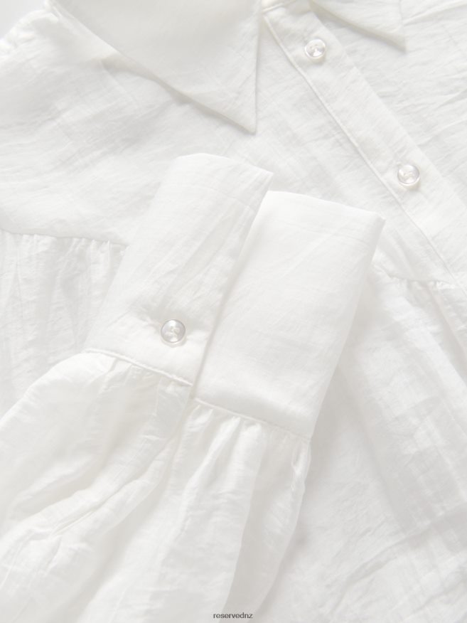 Reserved Women Lyocell Blend Shirt P6H08T271 Apparel Cream