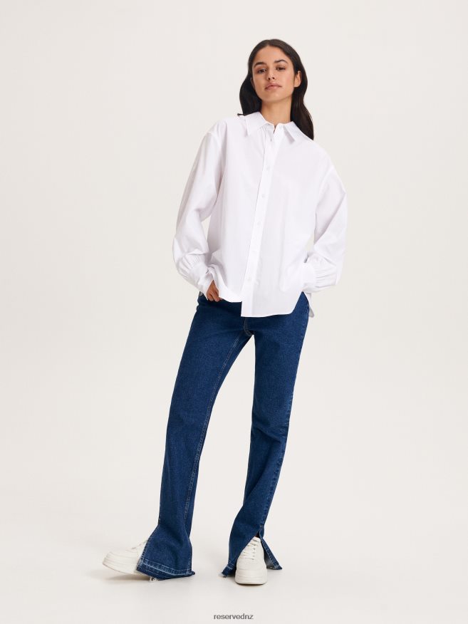 Reserved Women Lyocell Blend Shirt P6H08T289 Apparel Cream