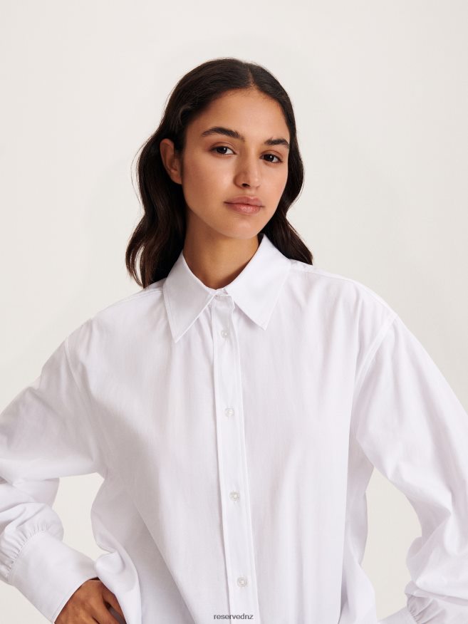 Reserved Women Lyocell Blend Shirt P6H08T289 Apparel Cream