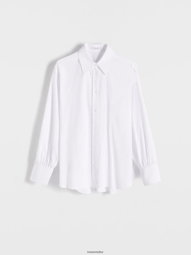 Reserved Women Lyocell Blend Shirt P6H08T289 Apparel Cream