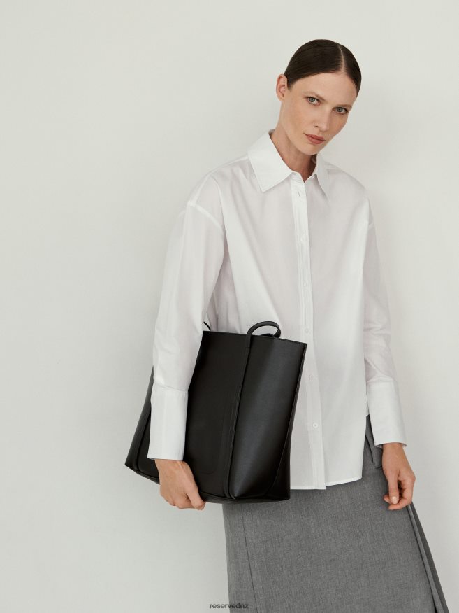 Reserved Women Oversized Shirt P6H08T28 Apparel White