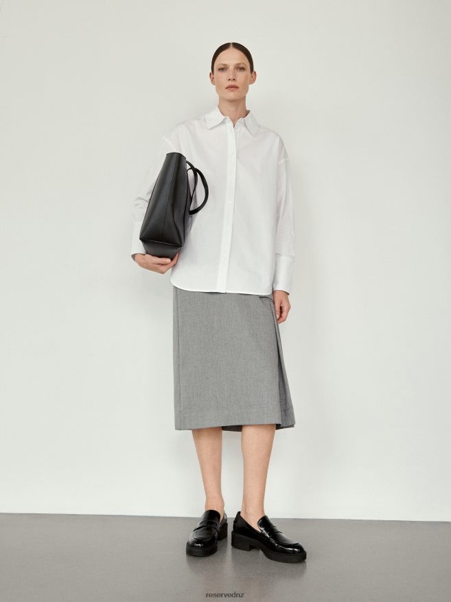 Reserved Women Oversized Shirt P6H08T28 Apparel White