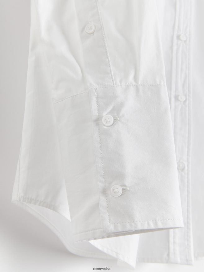 Reserved Women Oversized Shirt P6H08T28 Apparel White