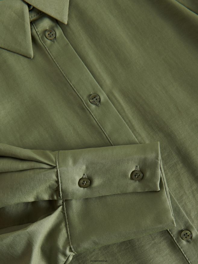 Reserved Women Oversized Shirt P6H08T290 Apparel Olive