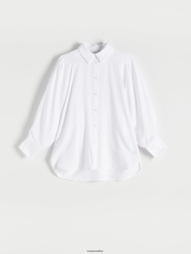 Reserved Women Oversized Shirt P6H08T47 Apparel Cream