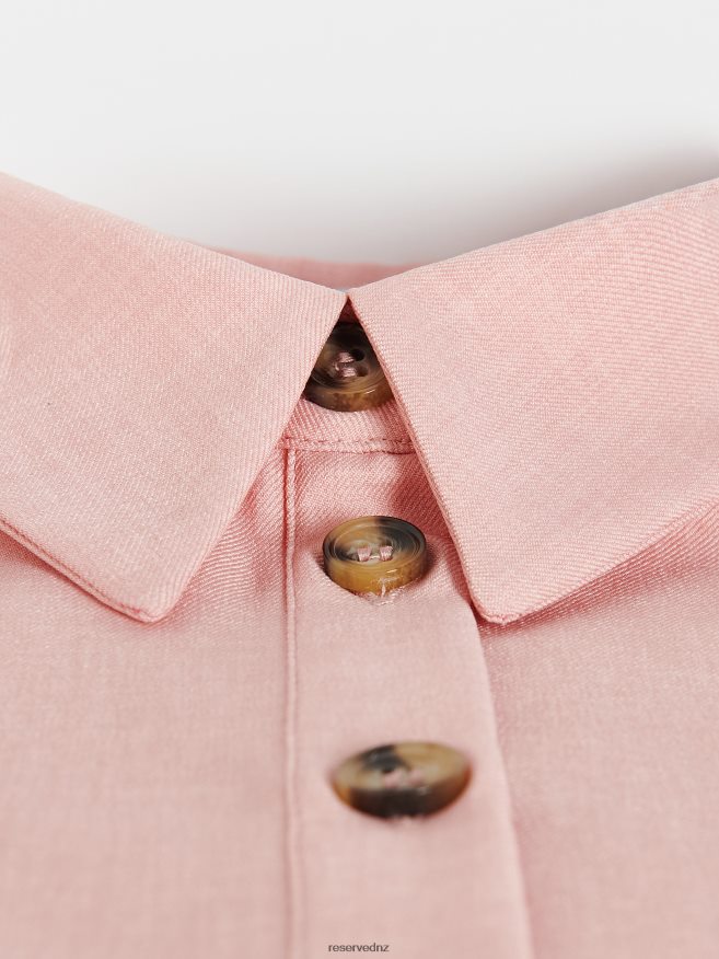 Reserved Women Short Sleeve Shirt P6H08T140 Apparel Pink
