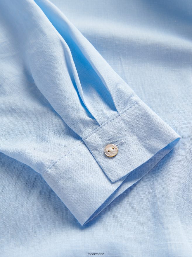 Reserved Women Viscose Rich Shirt P6H08T121 Apparel Light Blue