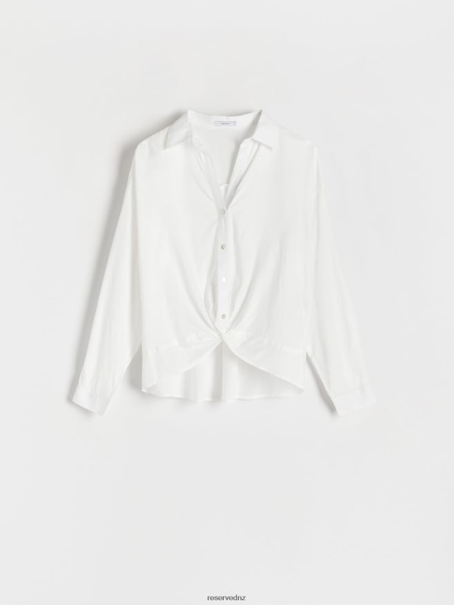 Reserved Women Viscose Rich Shirt P6H08T219 Apparel Cream