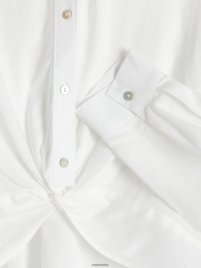 Reserved Women Viscose Rich Shirt P6H08T219 Apparel Cream