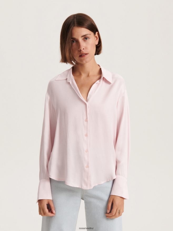 Reserved Women Viscose Shirt P6H08T129 Apparel Pastel Pink