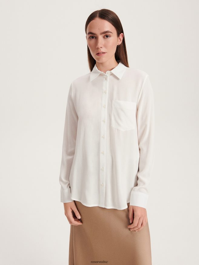 Reserved Women Viscose Shirt P6H08T285 Apparel White