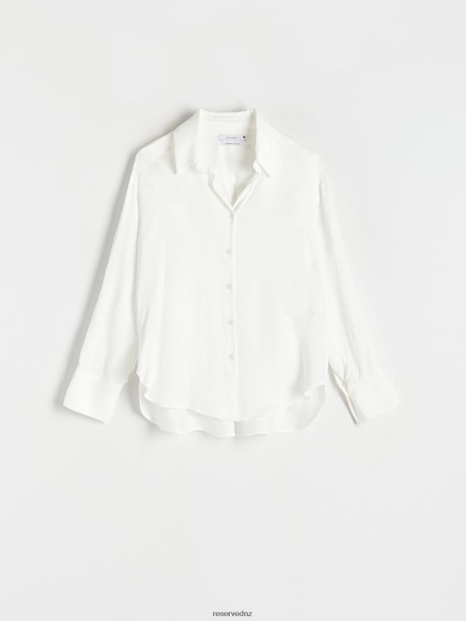 Reserved Women Viscose Shirt P6H08T307 Apparel Cream