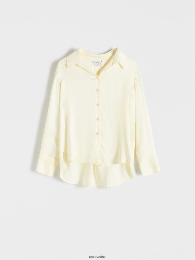 Reserved Women Viscose Shirt P6H08T310 Apparel Light Yellow