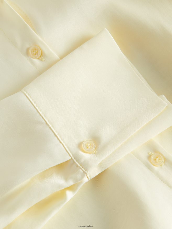 Reserved Women Viscose Shirt P6H08T310 Apparel Light Yellow