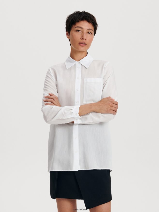 Reserved Women Viscose Shirt P6H08T87 Apparel White