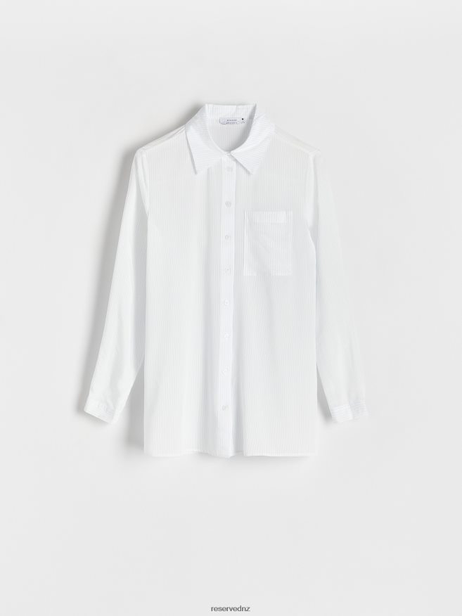 Reserved Women Viscose Shirt P6H08T87 Apparel White