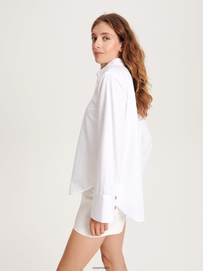 Reserved Women Wide Cuff Shirt P6H08T169 Apparel White