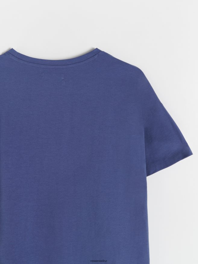 Reserved Women Boxy T-Shirt P6H08T473 Apparel Indigo