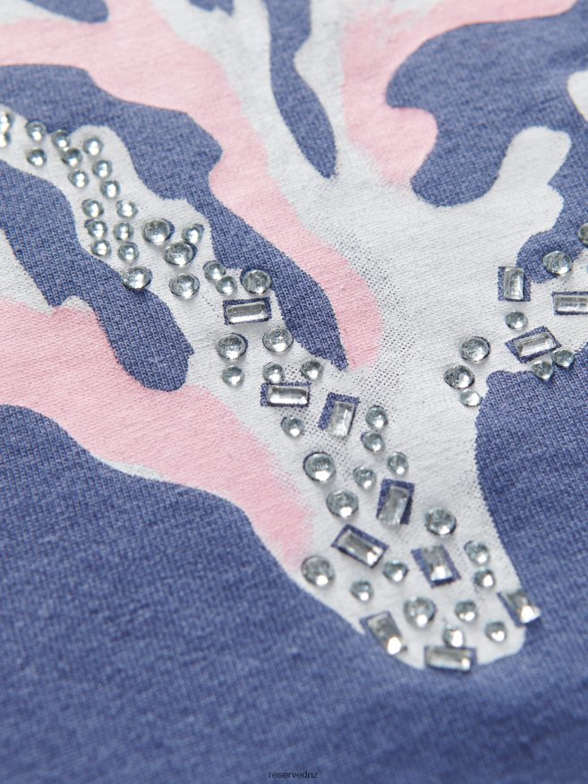 Reserved Women Boxy T-Shirt P6H08T473 Apparel Indigo