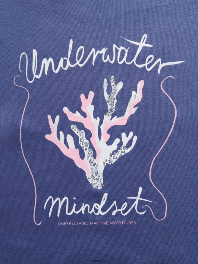 Reserved Women Boxy T-Shirt P6H08T473 Apparel Indigo