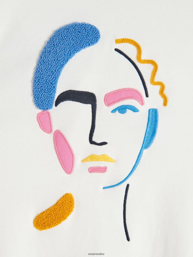 Reserved Women Cotton T-Shirt P6H08T375 Apparel Multicolor