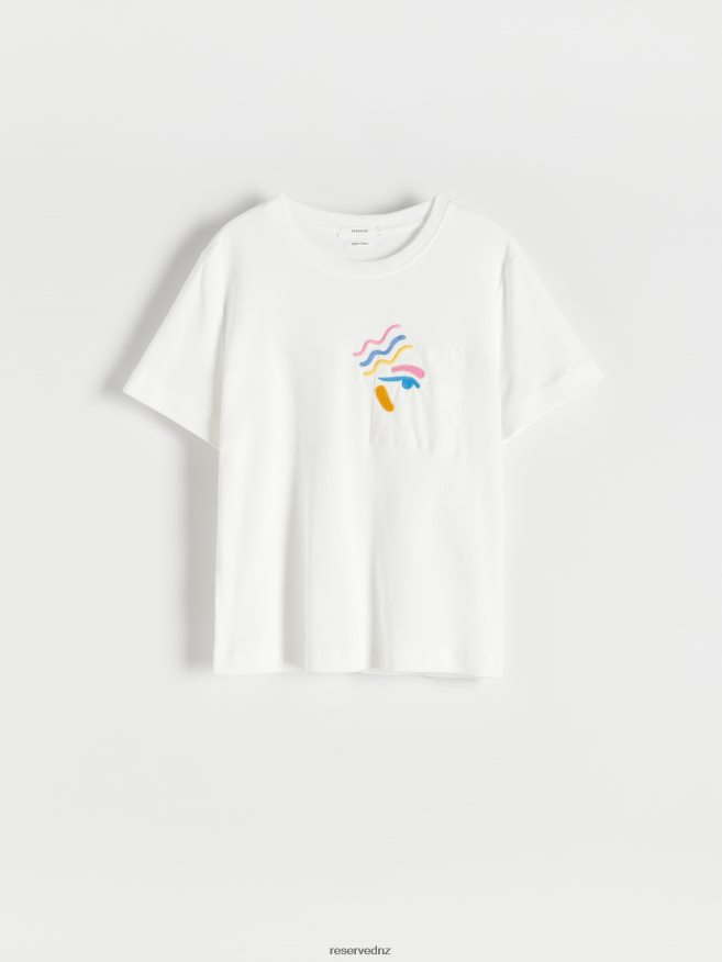 Reserved Women Cotton T-Shirt P6H08T388 Apparel White