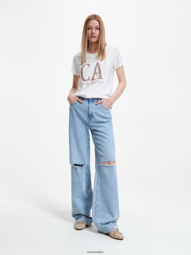 Reserved Women Cotton T-Shirt P6H08T474 Apparel White