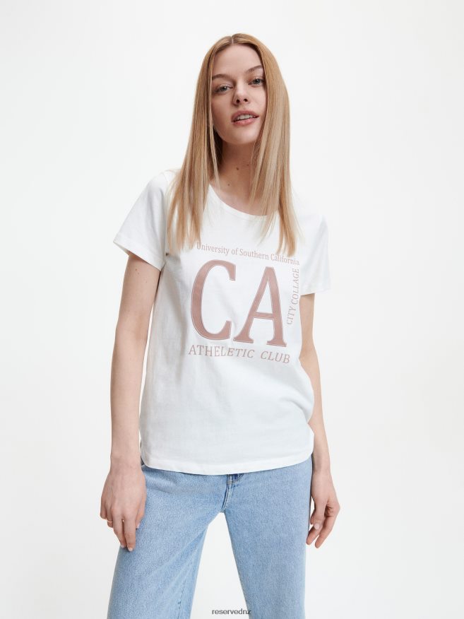 Reserved Women Cotton T-Shirt P6H08T474 Apparel White