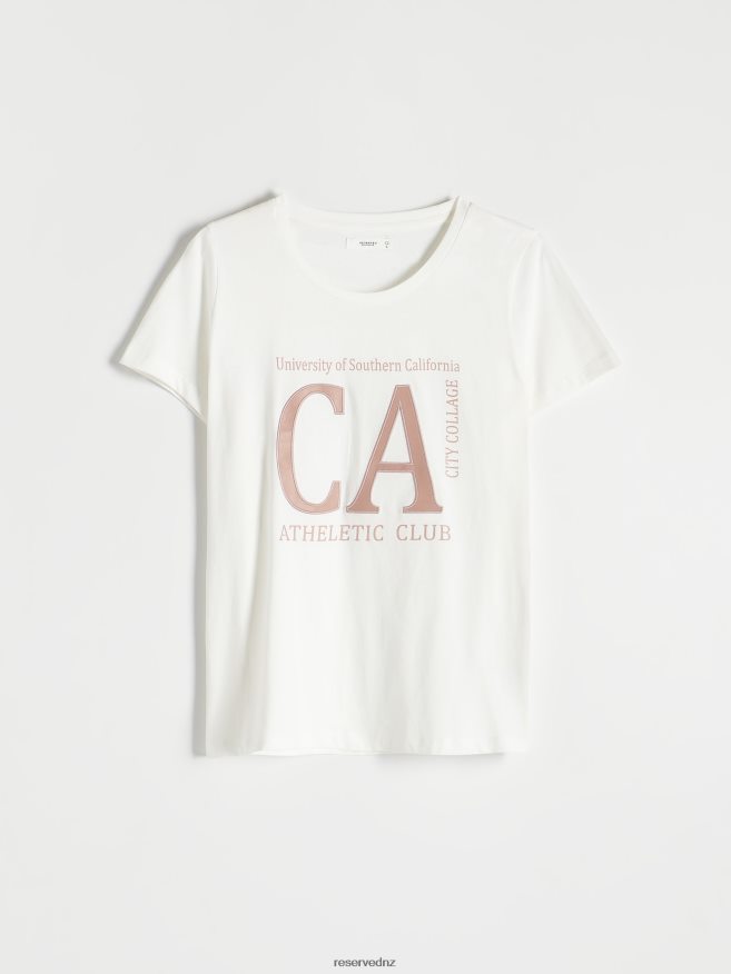 Reserved Women Cotton T-Shirt P6H08T474 Apparel White