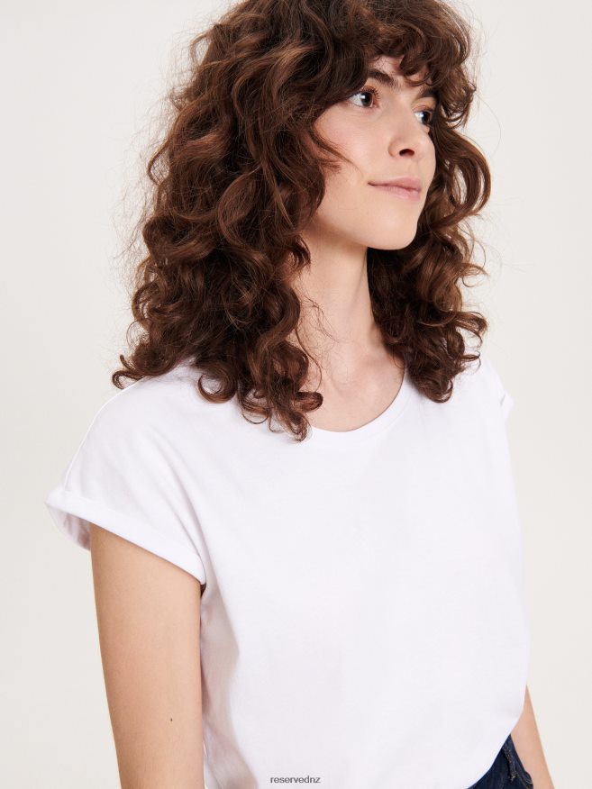 Reserved Women Kimono T-Shirt P6H08T427 Apparel White