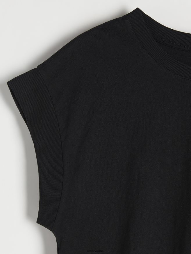 Reserved Women Kimono T-Shirt P6H08T472 Apparel Black