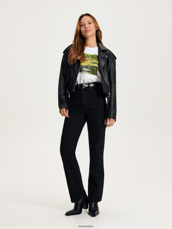 Reserved Women Kimono T-Shirt With Print P6H08T14 Apparel White